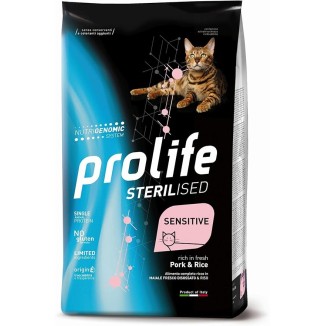Prolife Crocchette gatto sterilised Maiale e Rice 1.5 Kg