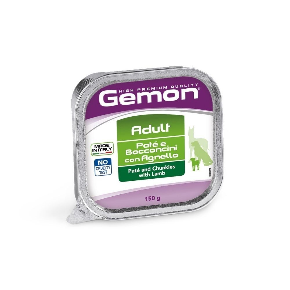 Gemon Dog Agnello Pate con Bocconcini  150Gr cibo umido