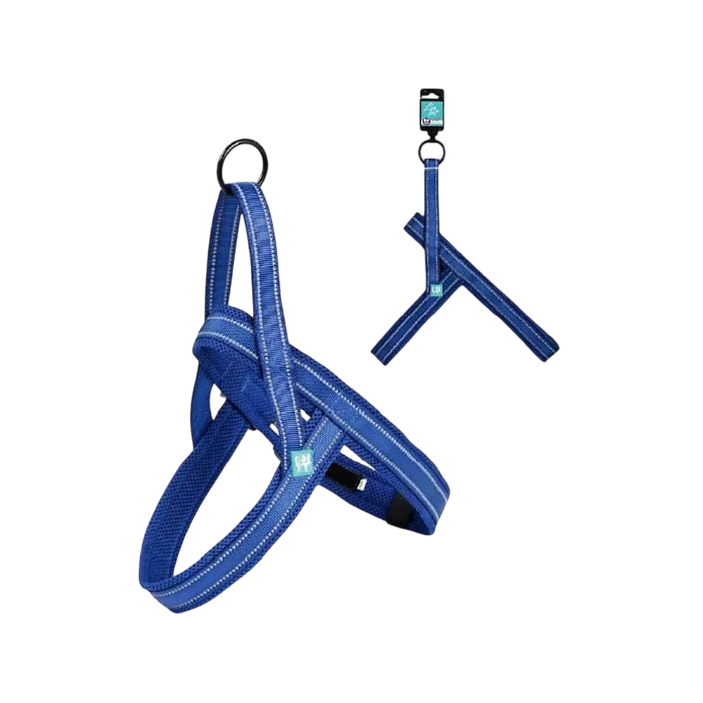 Pettorina Norvegese In Nylon E Mesh Blu S 54-64 Cm