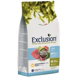 EXCLUSION Crocchette cane Monoproteico puppy Medium tonno 12kg