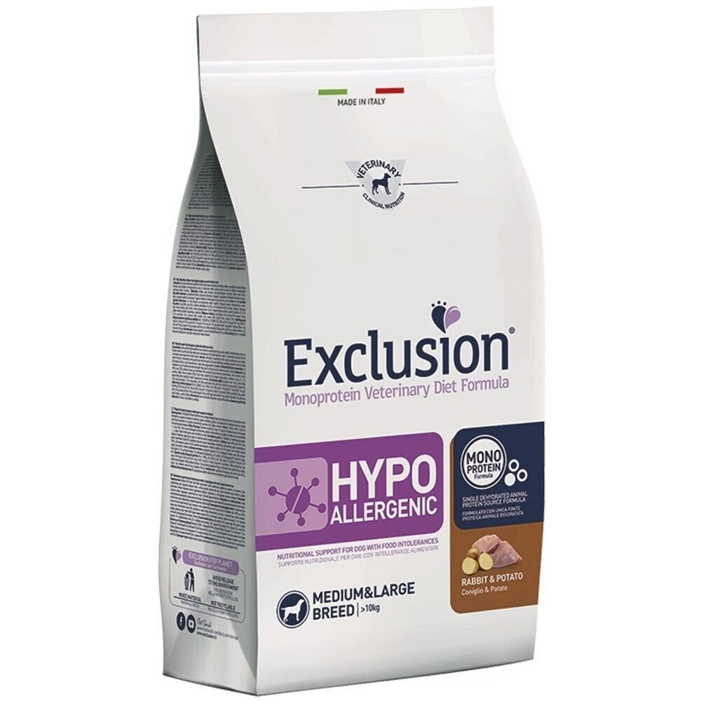 Exclusion crocchette cane  Hypo coniglio e patate medium   2 Kg
