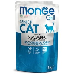 MONGE  GRILL  CIBO UMIDO PER GATTO ADULT SENIOR SGOMBRO 85GR