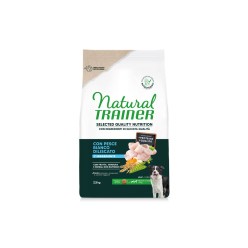 Natural Trainer Selected Quality Nutrition Cane Healthy Grain crocchette cane Medium/Maxi Pesce Bianco 2,5Kg