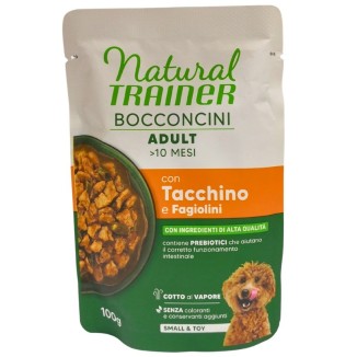 Natural Trainer cane Busta 100 Gr Tacchino cibo umido