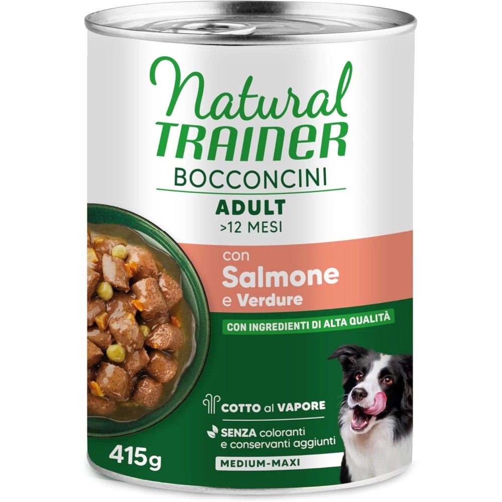 Natural Trainer  Cane Bocconi 400 Gr Salmone cibo umido