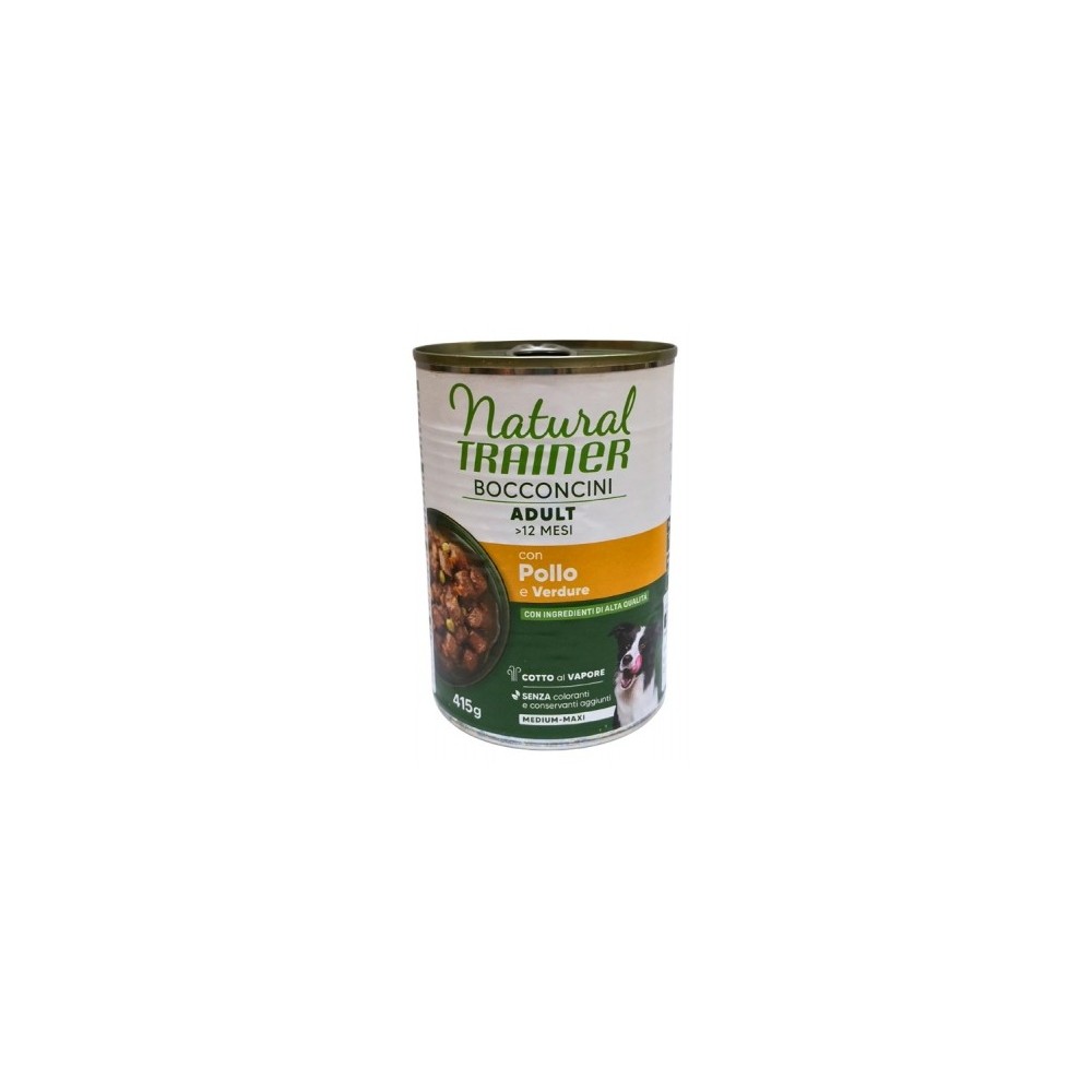 Natural Trainer cane Bocconi 400 Gr Pollo cibo umido