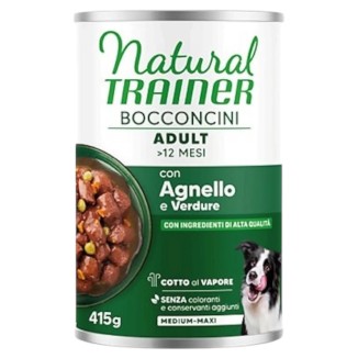 Natural Trainer Cane  Bocconi 400 Gr Agnello cibo umido