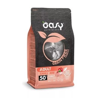 Oasy  Dog Grain  Free Crocchette Cane  Tacchino Mini 2.5 Kg