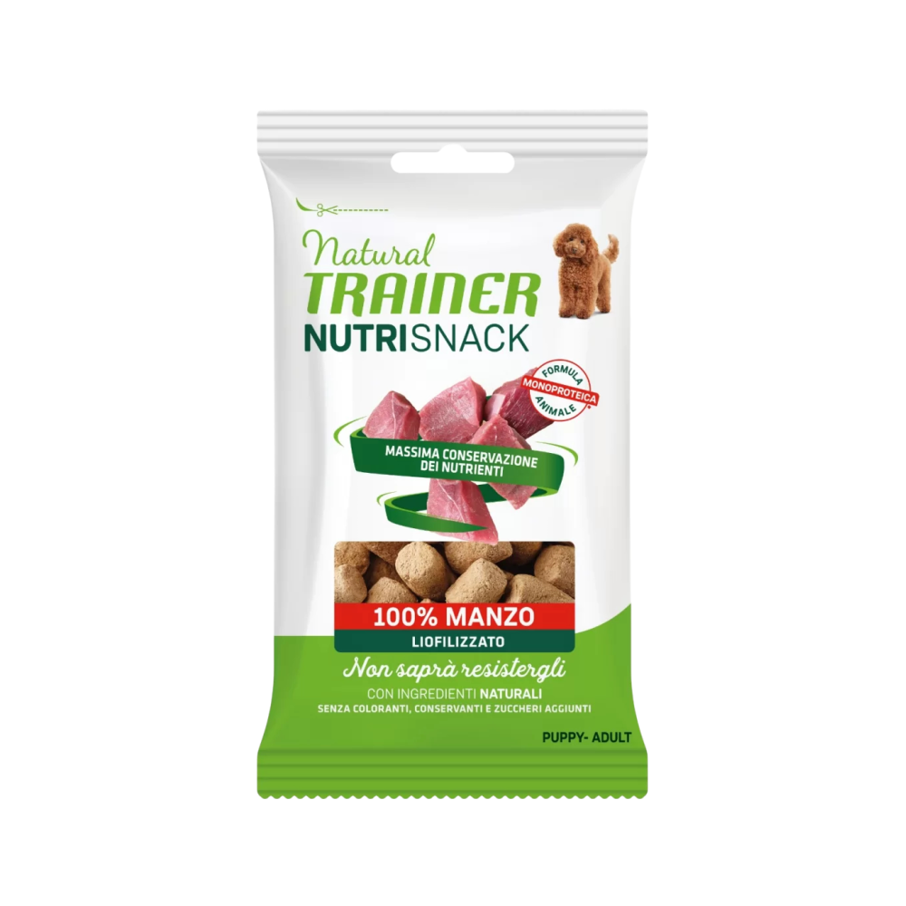 Natural Trainer Nutrisnack Liofilizzato 100% Manzo 50gr