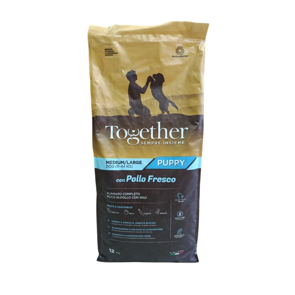 Together Dog crocchete per cani puppy pollo 12 Kg