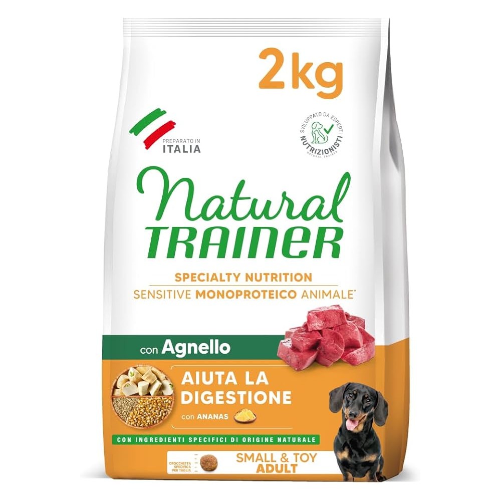 Natural Trainer Sensitive crocchette cane adul  Mini   Agnello 2 Kg