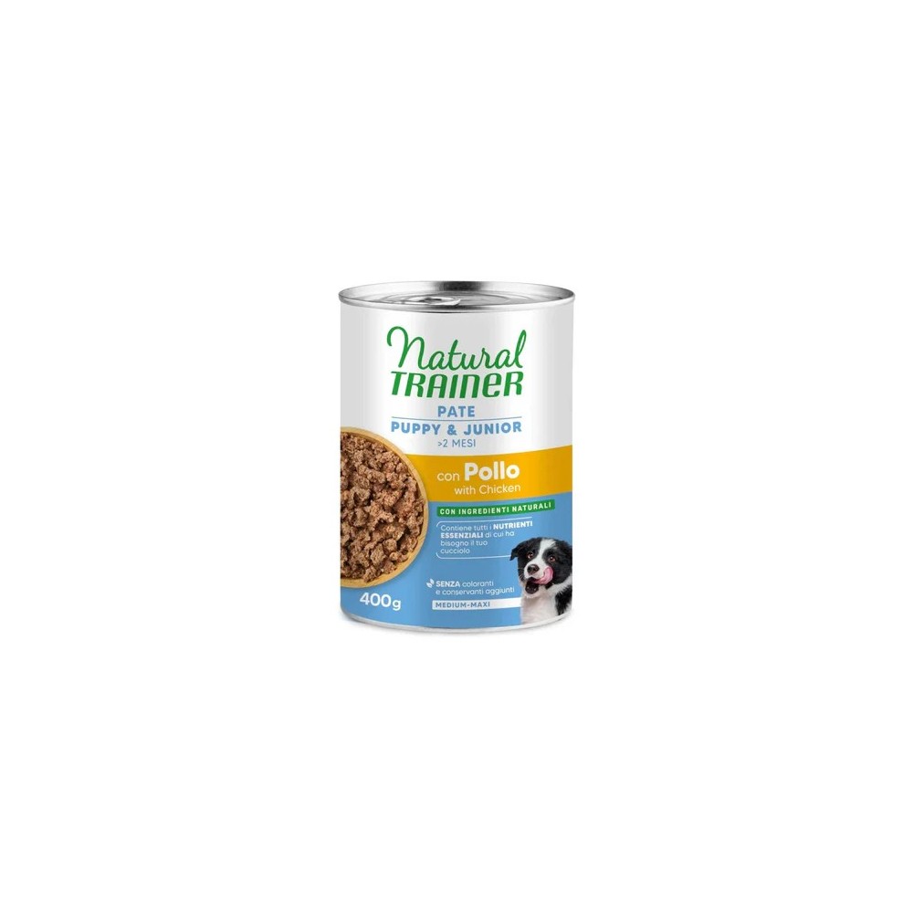 Natural Trainer cane  Pate Puppy Pollo 400 Gr cibo umido