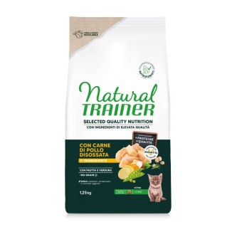 Natural Trainer Cat Select Quality Nutrition No Grain crocchette Kitten Pollo 1,25 Kg
