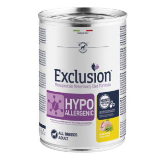 Exclusion  Hypo Quaglie E Piselli 400 Gr cibo umido