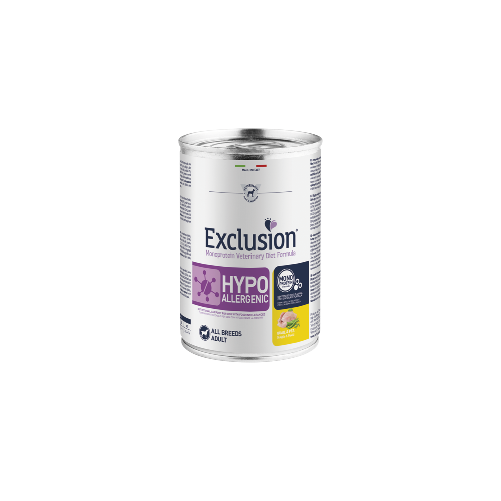 Exclusion  Hypo Quaglie E Piselli 400 Gr cibo umido
