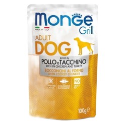 Monge Grill Buste cibo umido per cane Adult Pollo E Tacchino
