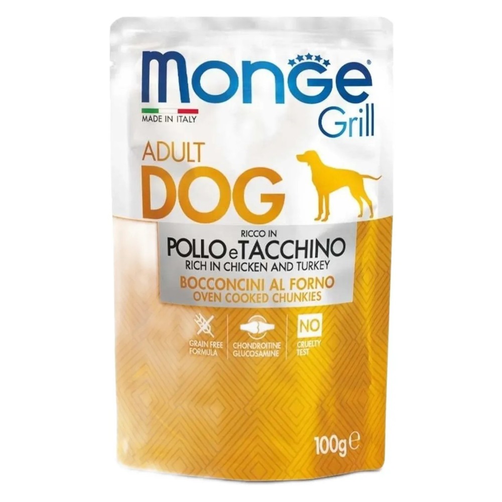Monge Grill Buste cibo umido per cane Adult Pollo E Tacchino