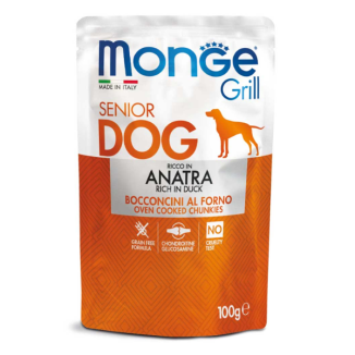 Monge Grill cibo umiodo per cane Senior 100 Gr Anatra