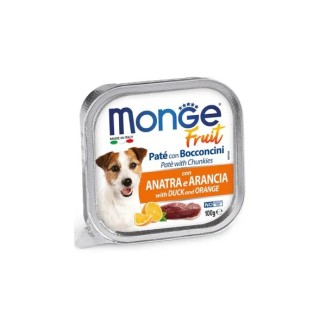 Monge fruit patè con bocconcini Anatra  e Arancia 100 Gr cibo umido