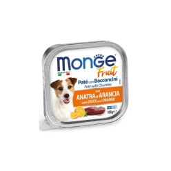 Monge fruit patè con bocconcini Anatra  e Arancia 100 Gr cibo umido