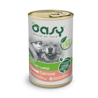 Oasy Dog mono proteico Medium/Large Salmone 400 Gr   cibo umido per cani