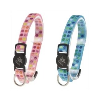 Leo Pet Collare Per Gatti Stampato Dots Colore rosa