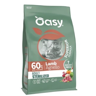 Oasy Superior Formula Crocchette Gatto Adult Sterilizzato  Agnello 1.5 Kg