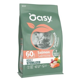 Oasy Superio formula  Crocchette Gatto Adult Sterilizzato Salmone 300 Gr