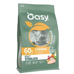 Oasy Adult Crocchette Gatto Sterilizzato Pollo 300 Gr