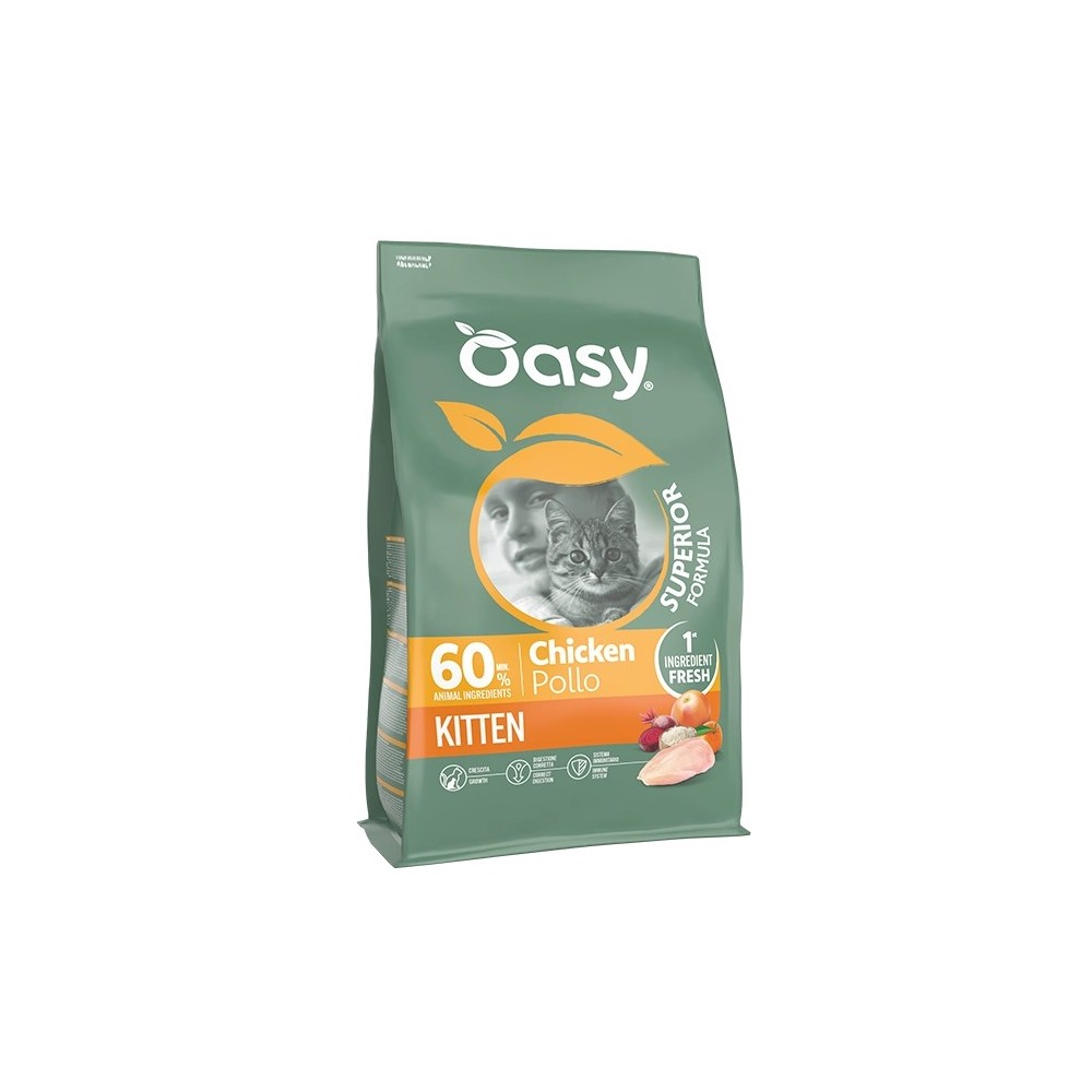 Oasy  Superior formula Crocchette gatto  Kitten Pollo 300 Gr