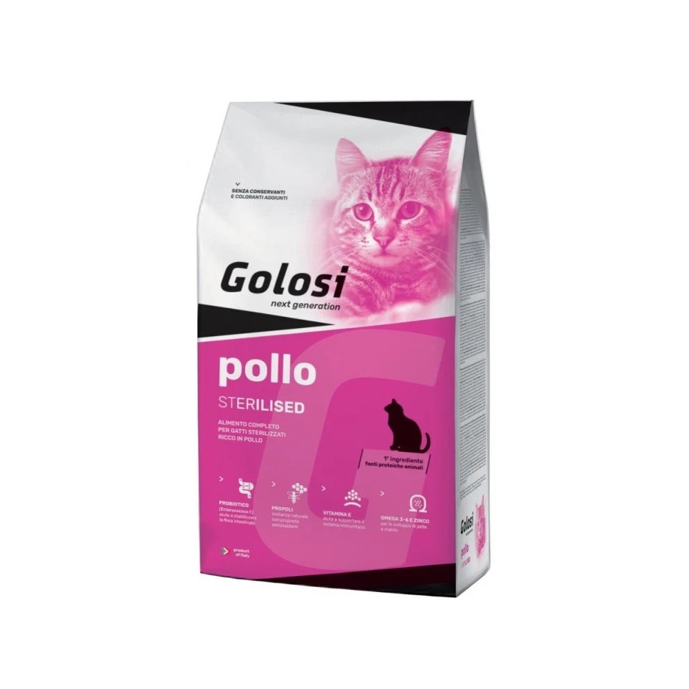 Crocchette sterilizzato Golosi Gatto Pollo 20Kg