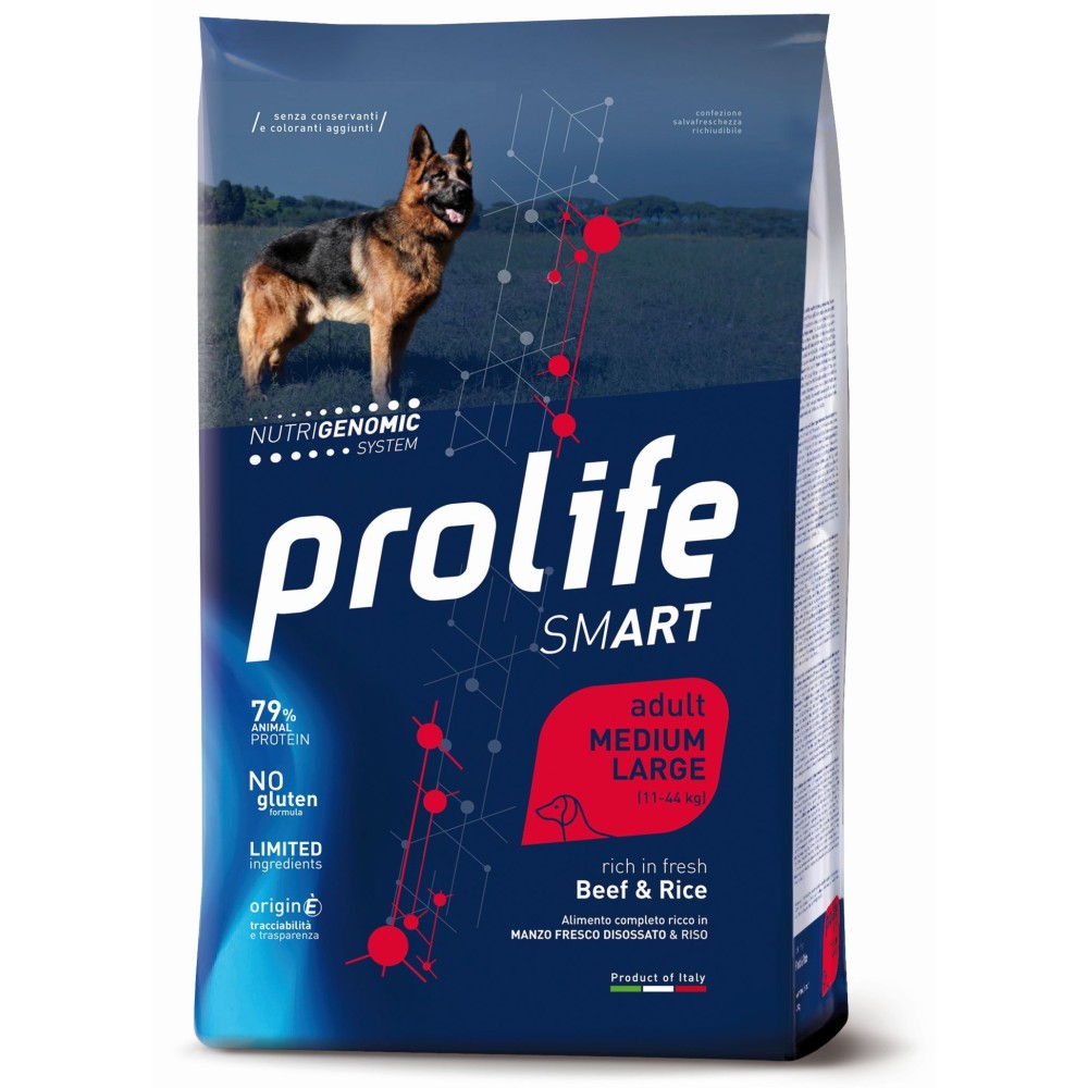 Prolife  Smart Crocchette Cane  Manzo/Riso 12 Kg