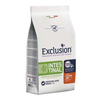 Exclusion Crocchette cane intestinal maiale e riso medium large 12 kg