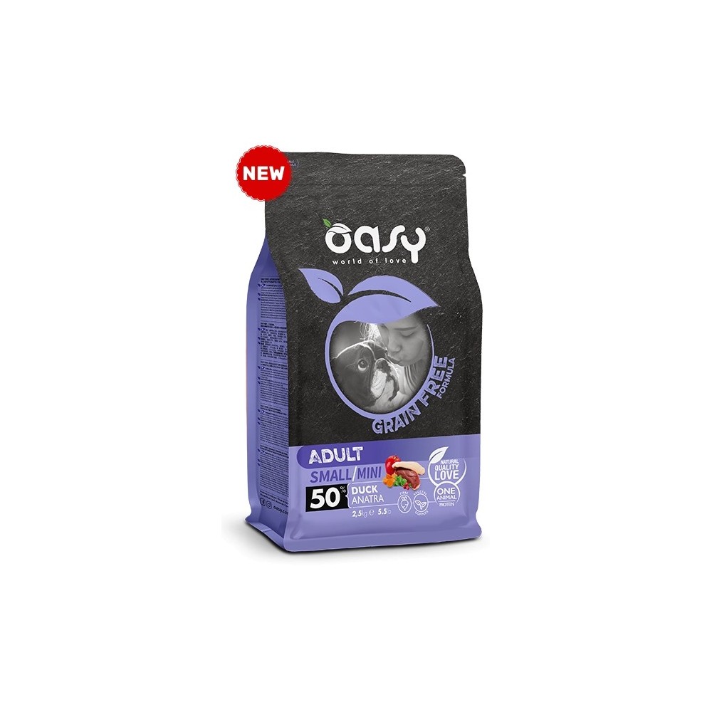 Oasy Grain Free Crocchette cane   Anatra Small/Mini 2.5 Kg