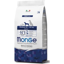 Monge Natural Superpremium Medium Adult Ricco in Pollo 12 kg crocchette cane