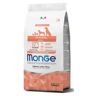 Monge Dog crocchette cane  Adult   Salmone e Riso 12Kg
