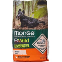 Monge BWild Grain Free crocchette cane  Mini Anatra Patate 2.5 kg