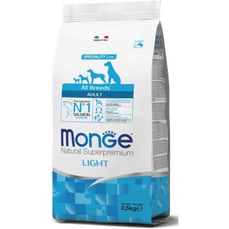 Monge Natural Superpremium All Breeds Adult Light Salmone con Riso 12 kg crocchette cane