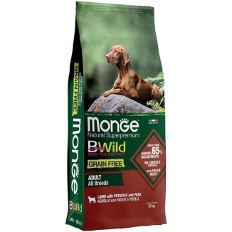 Monge BWild Grain Free crocchette cane adult   Agnello Patate Piselli 12K