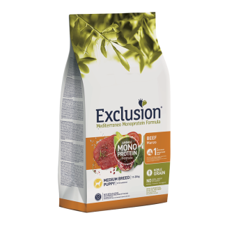 Exclusion Crocchette cane Puppy Manzo Monoprotein Medium 3kg