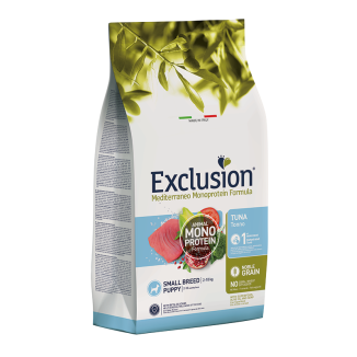 Exclusion  Monoprotetico crocchette cane Puppy Tuna Small 500 gr