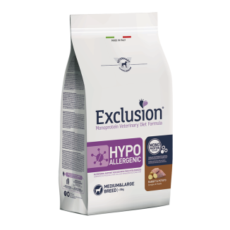 Exclusion hypoallergenic crocchette per cani adulti taglia medium 12Kg