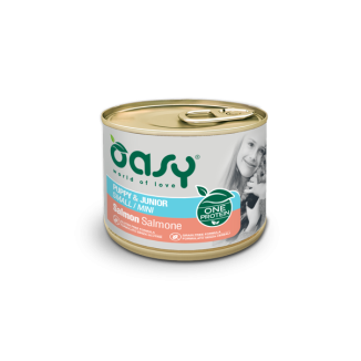 Oasy Dog Monoproteico  Mini Lattine 200 Gr Puppy Salmone cibo umido