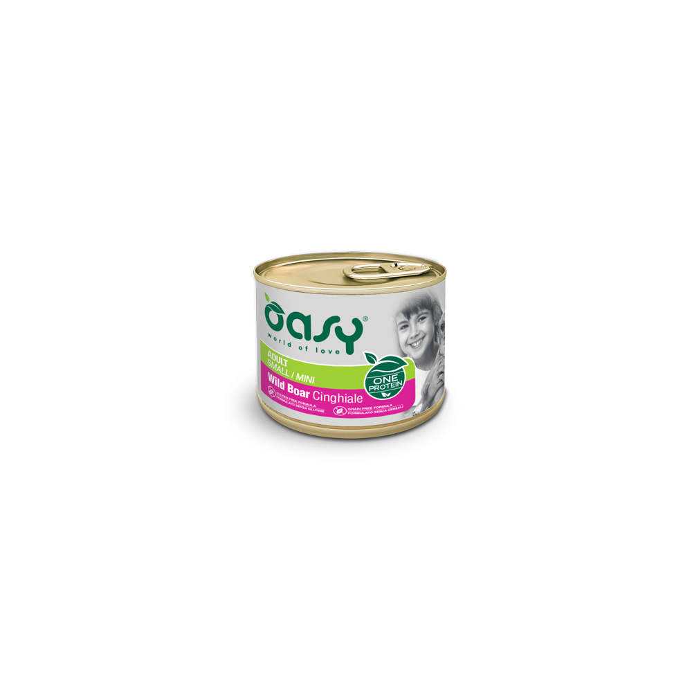 Oasy Dog Monoproteico Mini Lattine 200 Gr Cinghiale cibo umido
