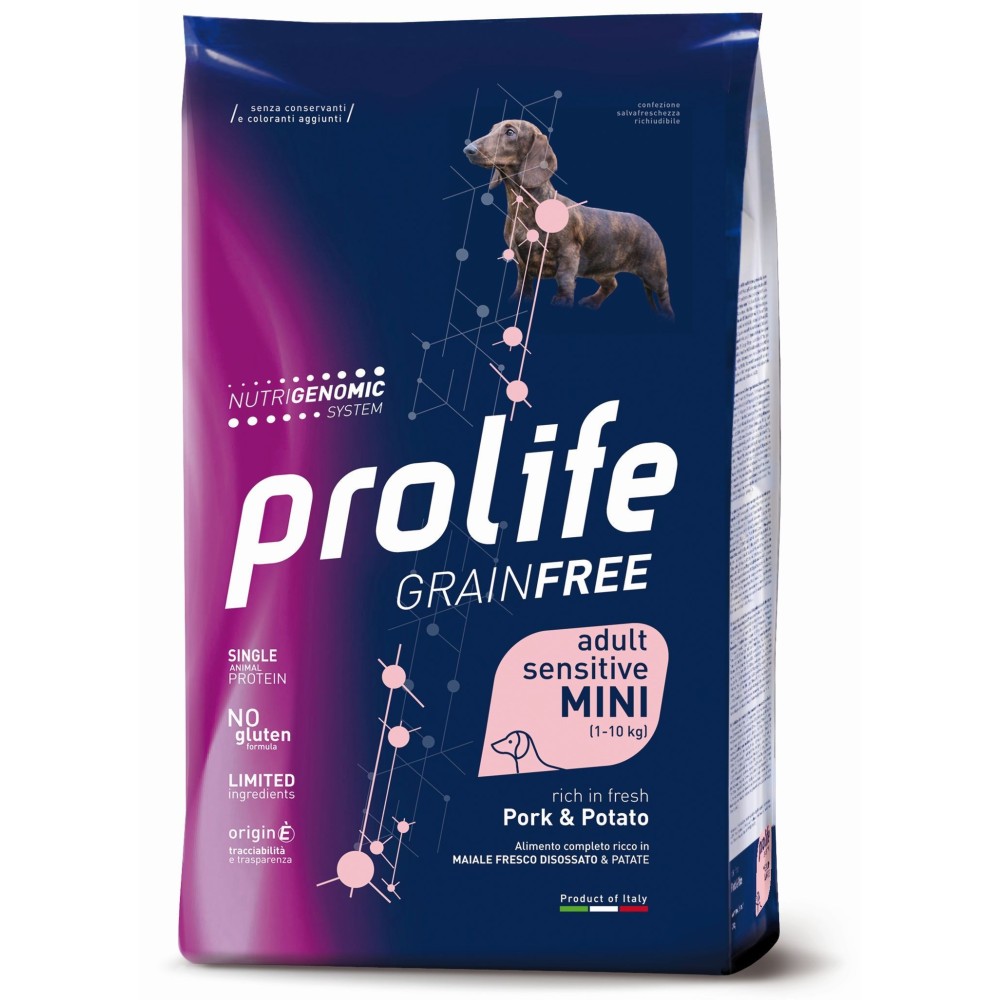 Prolife Adult Croccette Cane Mini 2 Kg Grain free Maiale/Patate