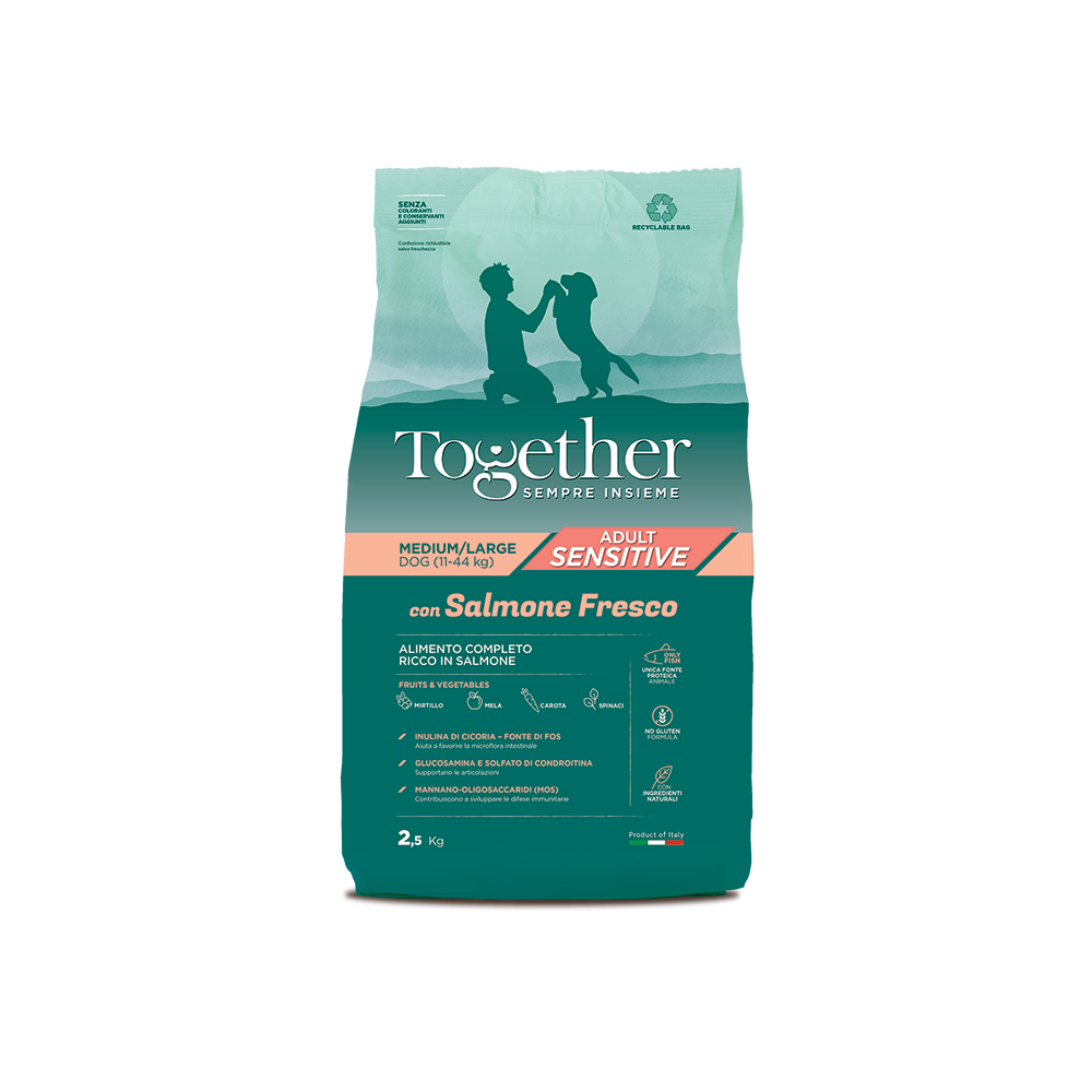 Together Dog crocchete per cani Sensitive Salmone 12 Kg