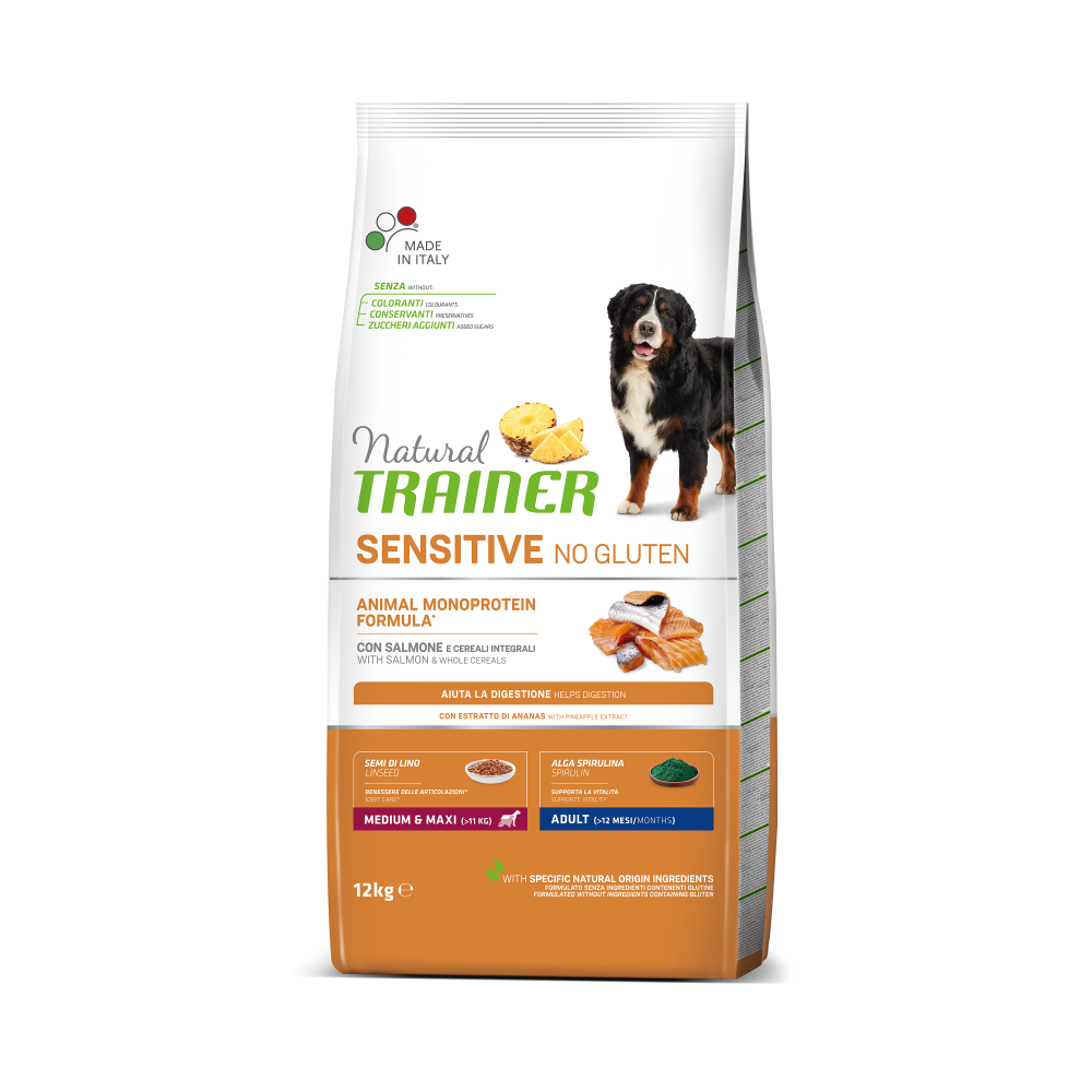 Natural Trainer  crocchette cane Sensitive Medium Salmone 3 Kg