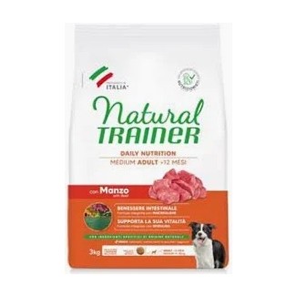Natural Trainer crocchette cane  Medium adult Manzo 3 Kg