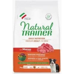Natural Trainer crocchette cane  Medium adult Manzo 3 Kg