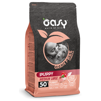 Oasy Dog Grain Free corcchette cane  Puppy Tacchino 12.Kg
